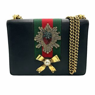 グッチ(Gucci)のグッチ GUCCI ショルダーバッグ レザー/メタル ブラック/ゴールド レディース 432280 送料無料【中古】 z1065(ショルダーバッグ)