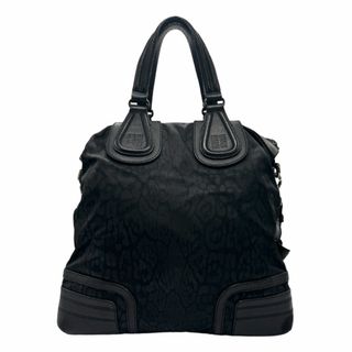 ジバンシィ GIVENCHY ハンドバッグ ショルダーバッグ ナイロン/レザー ブラック レディース 送料無料【中古】 z1092