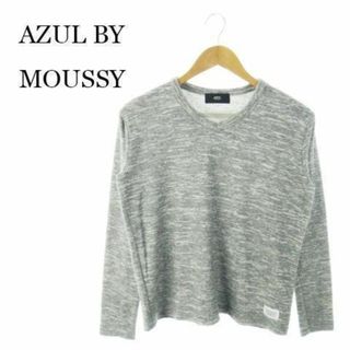 AZUL by moussy - アズールバイマウジー カットソー Vネック 長袖 グレー 220727AH21A