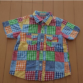 ミキハウス(mikihouse)のミキハウス パッチワーク半袖シャツ(Tシャツ/カットソー)