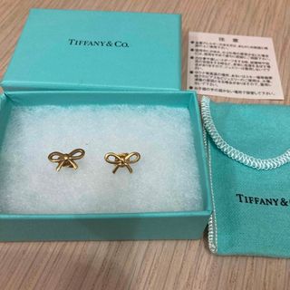 ティファニー(Tiffany & Co.)のティファニー　正規品　ヴィンテージ　k18  ボウ　ピアス　リボンピアス(ピアス)