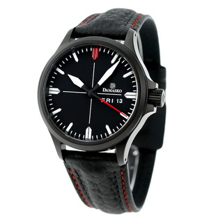 【新品】 DAMASKO 腕時計 メンズ DA34D L クラシック スリーハンド 自動巻き ブラックxブラック アナログ表示(腕時計(アナログ))