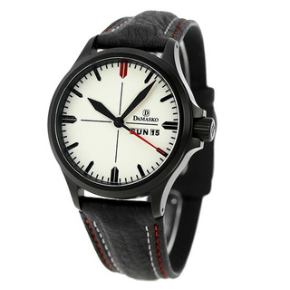 【新品】 DAMASKO 腕時計 メンズ DA35D L クラシック スリーハンド 自動巻き ホワイトxブラック アナログ表示(腕時計(アナログ))