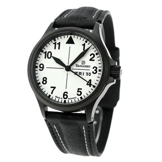 【新品】 DAMASKO 腕時計 メンズ DA37D L クラシック スリーハンド 自動巻き ホワイトxブラック アナログ表示(腕時計(アナログ))