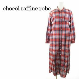 chocol raffine robe - ショコラフィネローブ ワンピース シャツ ロング 赤 220727AH7A