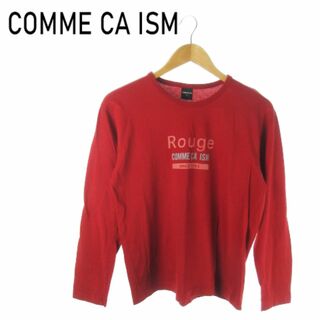 COMME CA ISM - コムサイズム Tシャツ 長袖 ロンT プリント M 赤 220725AO3A
