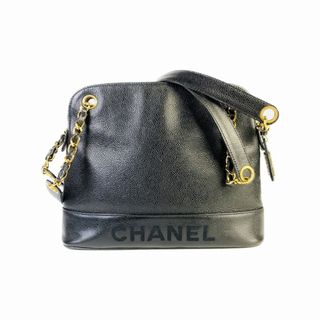 シャネル(CHANEL)のCHANEL シャネル ココマーク チェーンショルダー キャビアスキン ショルダーバッグ ブラック A-2491(ショルダーバッグ)