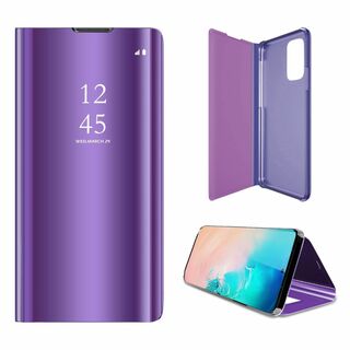 【色:紫】ケース Galaxy S20 Ultra,ミラー 手帳型  かわいい (その他)