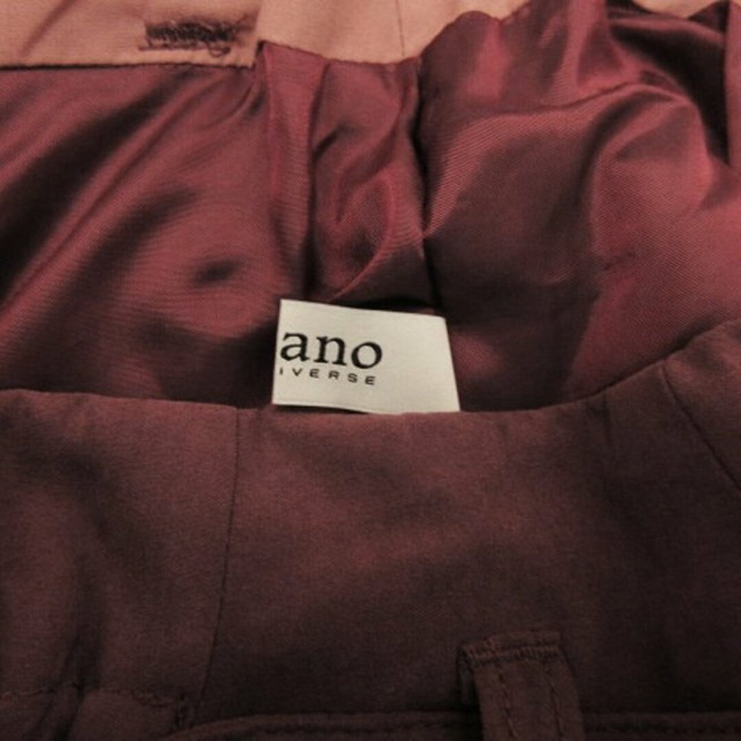 nano・universe(ナノユニバース)のナノユニバース バックサテンピーチタック パンツ 36 パープル系 レディースのパンツ(その他)の商品写真