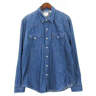 リーバイス Levi's デニム ウエスタン シャツ 長袖 インディゴ L