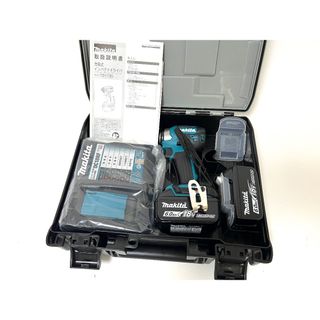 マキタ(Makita)のmakita マキタ 充電式インパクトドライバ 18V 6.0Ah バッテリ2個 メロディ付充電器 ブラック TD173DRGX Blue ブルー 新品(その他)