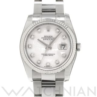 ロレックス(ROLEX)の中古 ロレックス ROLEX 116234NG Z番(2006年頃製造) ピンクシェル /ダイヤモンド メンズ 腕時計(腕時計(アナログ))