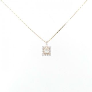 K18PG ダイヤモンド ネックレス 0.18CT(ネックレス)