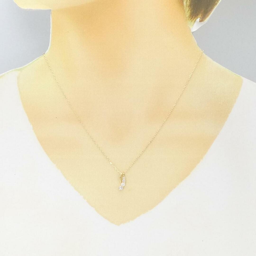 K18YG ダイヤモンド ネックレス 0.27CT レディースのアクセサリー(ネックレス)の商品写真