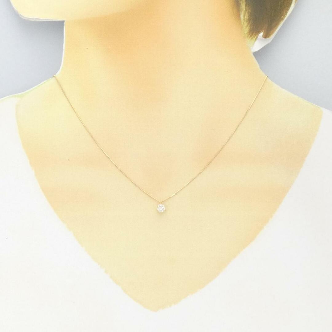 K18YG ソリティア ダイヤモンド ネックレス 0.30CT レディースのアクセサリー(ネックレス)の商品写真