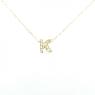 K18YG イニシャルK ダイヤモンド ネックレス 0.08CT(ネックレス)