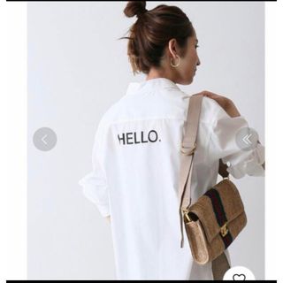 大人気完売品 FRAMeWORK ブロード バックロゴシャツ HELLO