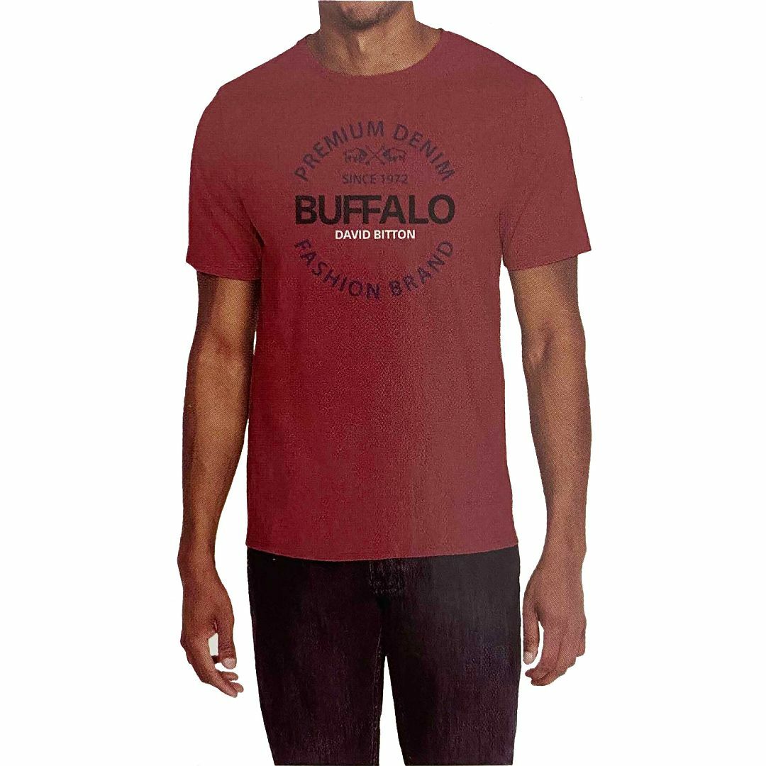 コストコ(コストコ)の新品 M ★ コストコ BUFFALO メンズ 半袖 Tシャツ ロゴ レッド メンズのトップス(Tシャツ/カットソー(半袖/袖なし))の商品写真