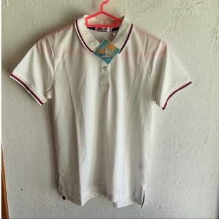未使用 レディース ポロシャツ 半袖 白 M トップス(ポロシャツ)