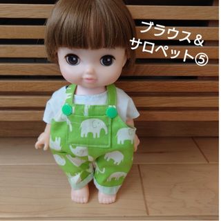 メルちゃん、あおくん　ハンドメイド　ブラウス＆サロペット⑤(その他)