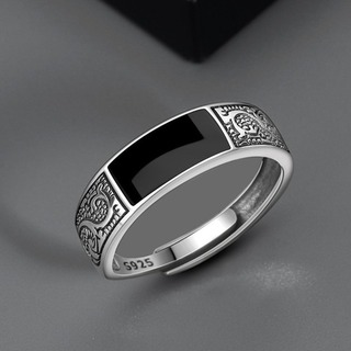 【再販】シルバー  オープンリング メンズ シンプル 指輪 韓国(リング(指輪))