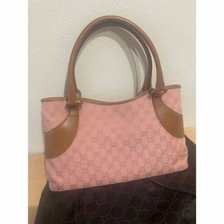 グッチ(Gucci)のGUCCI トートバッグ ハンドバッグ ピンク(ハンドバッグ)