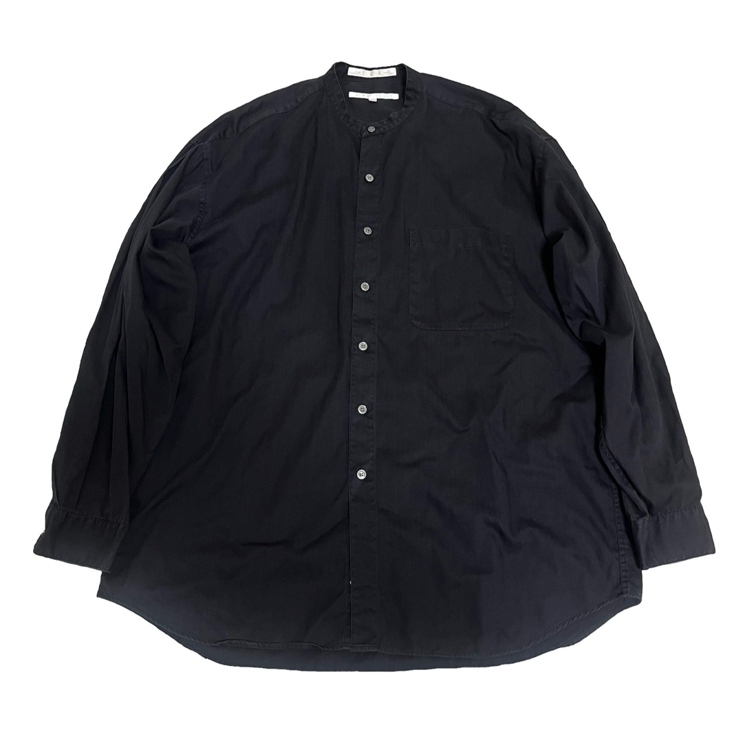 PERRY ELLIS(ペリーエリス)の90s USN製 PERRY ELLIS ヘリンボーン ノーカラーシャツ メンズのトップス(Tシャツ/カットソー(七分/長袖))の商品写真
