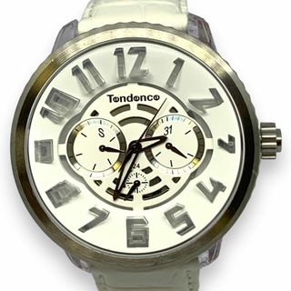 Tendence - 【美品】テンデンス　FLASH TY561002　ホワイト　メンズ　腕時計