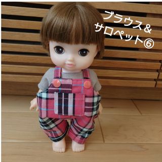 メルちゃん、ソランちゃん、レミンちゃん服  ハンドメイド　ブラウス＆サロペット⑥(その他)