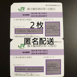 【匿名配送】東日本旅客鉄道　株主優待割引券　2枚(航空券)