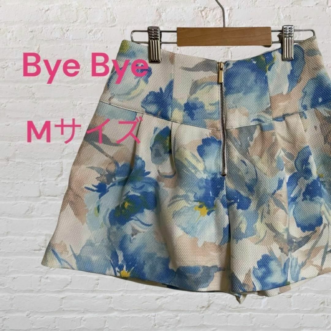 訳あり　ByeBye 花柄ショートパンツ　キュロット　スカート　ハーフパンツ レディースのパンツ(ショートパンツ)の商品写真