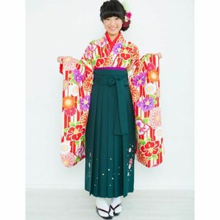 着物袴セット ジュニア用 145～154cm 小町 半衿は白地 NO26078(和服/着物)