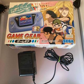 セガ(SEGA)のSEGA ゲームギア　ブルー　忍空カートリッジセット　ACアダプター付(携帯用ゲーム機本体)