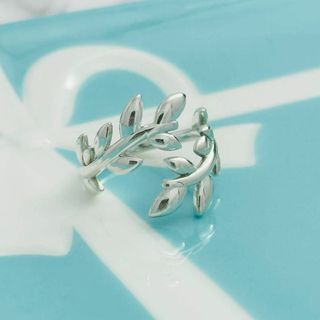 Tiffany & Co. - 美品　ティファニー　オリーブリーフ　バイパスリング　7号　シルバー　パロマピカソ