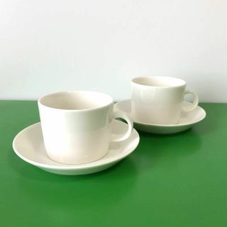 イッタラ(iittala)の2客セット iittala イッタラ TEEMA ティーマ カップ＆ソーサー 白(食器)