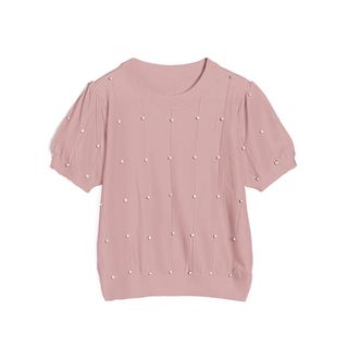 グレイル(GRL)のパールパフスリーブニットトップス(Tシャツ(長袖/七分))