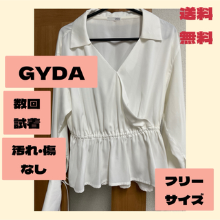 GYDA - 【送料無料】GYDA フリーサイズ ブラウス ホワイト 長袖