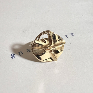 シルバー925 サークルアシンメトリー リトルホロウ 朝顔 韓国 指輪 ゴールド(リング(指輪))