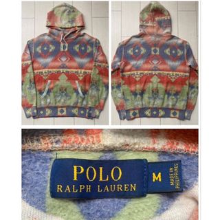 ポロラルフローレン(POLO RALPH LAUREN)の美品 POLO ラルフローレン native ネイティブ パイル地 パーカー L(パーカー)