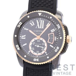 カルティエ(Cartier)のカルティエ 【CARTIER】 カリブル ドゥ カルティエ ダイバー カーボン 42MM W2CA0004 メンズ ブラック K18ピンクゴールド/ステンレススティール(ADLC) 腕時計 時計 CALIBRE DE CARTIER DIVER CARBON 42MM BLACK K18PG/SS(ADLC) コンビ【中古】 (腕時計(アナログ))