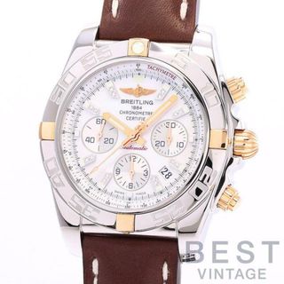 ブライトリング(BREITLING)の【OH済】 ブライトリング 【BREITLING】 クロノマット 44 IB011012/A698/437X メンズ ホワイトシェル K18ローズゴールド/ステンレススティール 腕時計 時計 CHRONOMAT 44 WHITE SHELL K18RG/SS MOP コンビ　K18PG【中古】 (腕時計(アナログ))