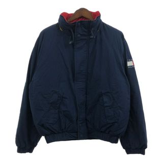 90年代 TOMMY HILFIGER トミーヒルフィガー セーリング ダウンジャケット 防寒 ネイビー (メンズ L) 中古 古着 Q5938