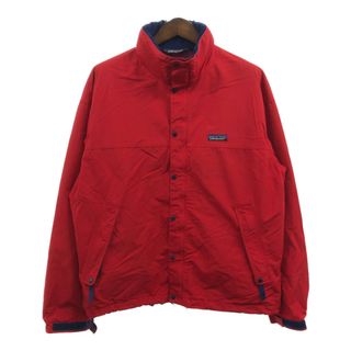 パタゴニア(patagonia)の80年代 patagonia パタゴニア ナイロンジャケット アウトドア レッド (メンズ L) 中古 古着 Q5940(その他)