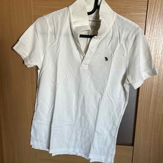 アバクロンビーアンドフィッチ(Abercrombie&Fitch)の新品アバクロ　レディース　ポロシャツ　ホワイト(Tシャツ(半袖/袖なし))