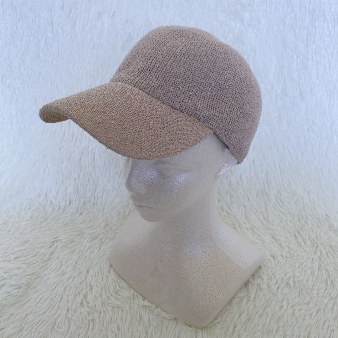 【新品　未使用】パイルサーモキャップ　ベージュ　レディース　フリーサイズ レディースの帽子(キャップ)の商品写真
