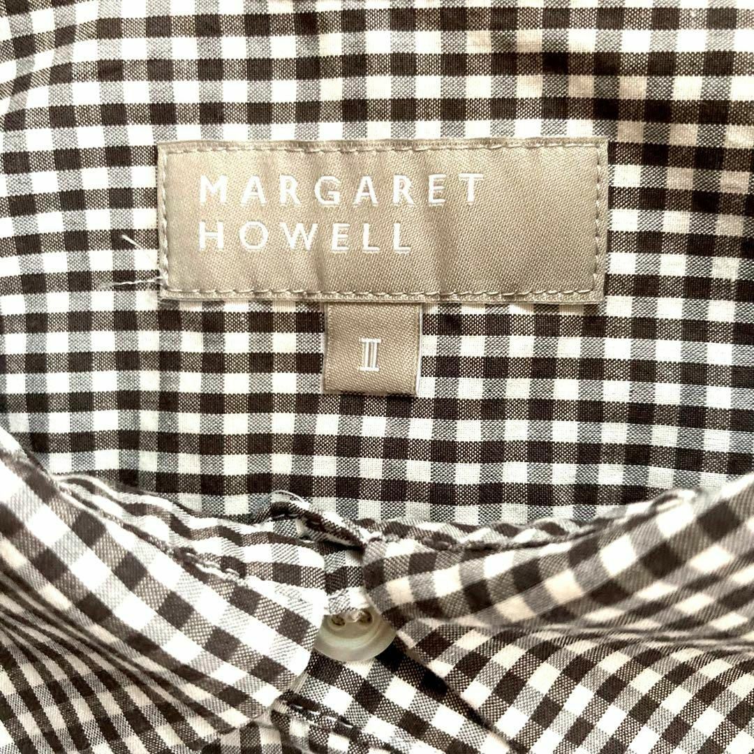MARGARET HOWELL(マーガレットハウエル)の極美品♪ マーガレットハウエル ギンガムチェックシャツ 比翼ボタン レディースのトップス(シャツ/ブラウス(長袖/七分))の商品写真