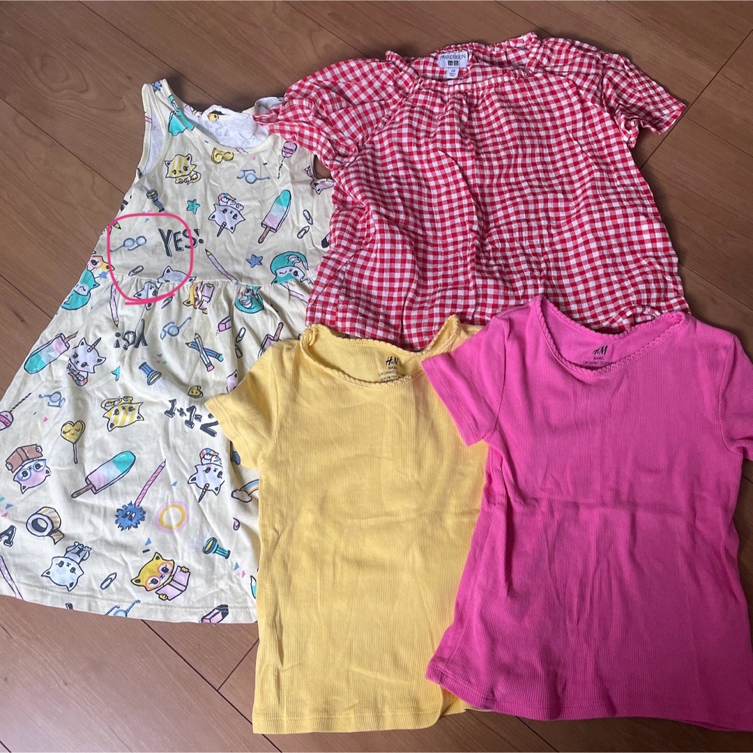 西松屋(ニシマツヤ)の女の子用夏服まとめ売り【１１０センチ】 キッズ/ベビー/マタニティのキッズ服女の子用(90cm~)(ワンピース)の商品写真