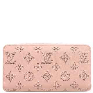 ルイヴィトン(LOUIS VUITTON)のルイヴィトン LOUIS VUITTON 長財布 ジッピー ウォレット モノグラムマヒナ ローズジャスミン シルバー金具 ピンク ラウンドファスナー  M82755 RFID 【箱】【中古】(財布)