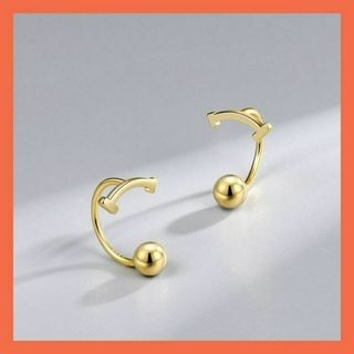 【SALE】ピアス スマイル ゴールド シンプル 高級感(ピアス)