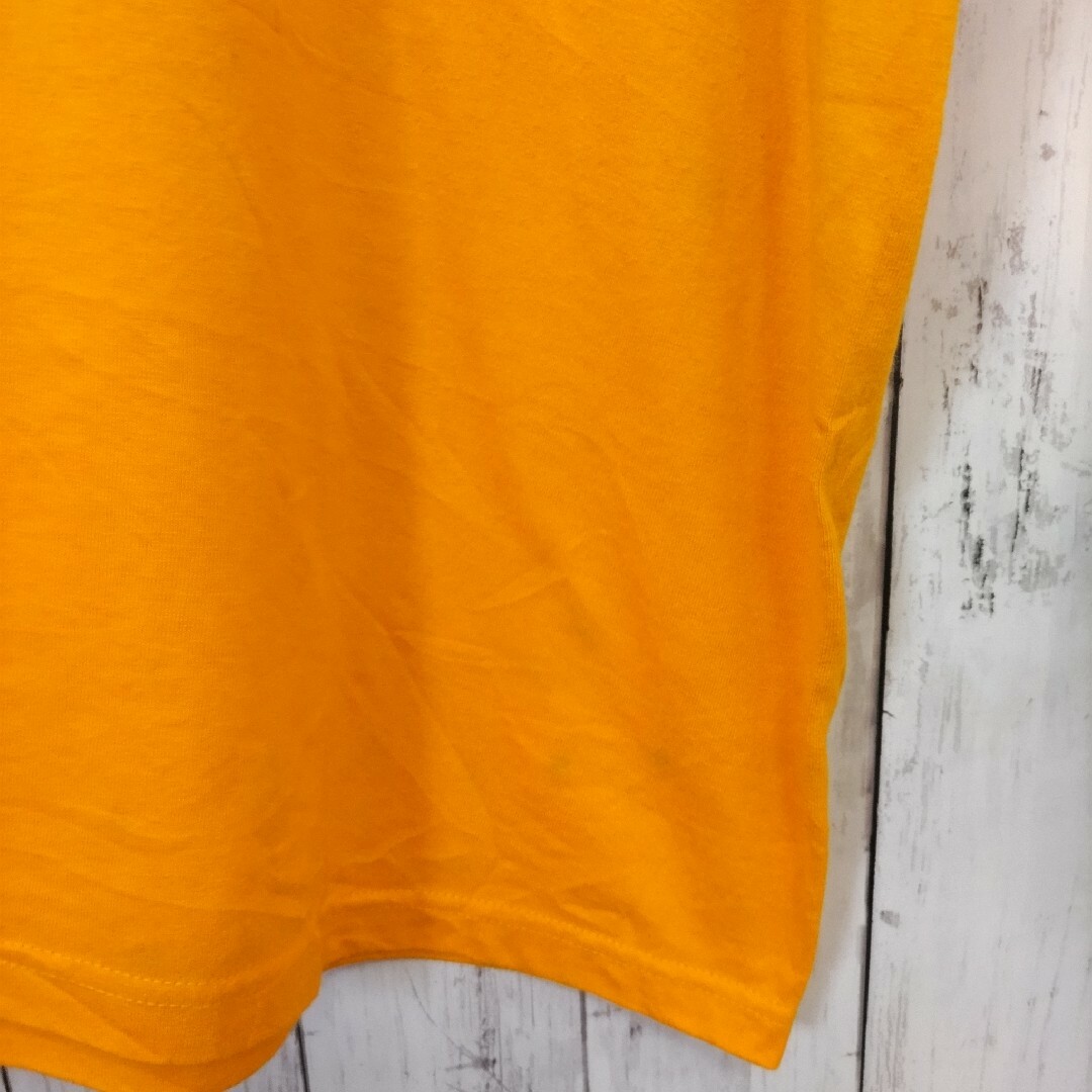 フルーツオブザルーム US 古着 Tシャツ 2XL イエロー ビッグサイズ ロゴ メンズのトップス(Tシャツ/カットソー(半袖/袖なし))の商品写真